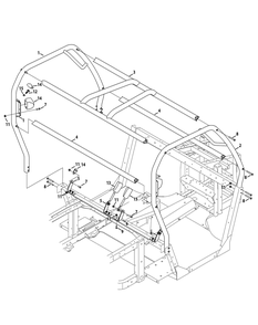 Operator Protective Structure And Seat Belts Diagram and Parts List for 46G 4X4-EFI-1G202Z-1G313Z-37BMD710 Cub Cadet Lawn Tractor Accessories
